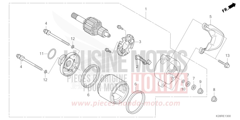 DEMARREUR de CRF125F "Petites Roues" EXTREME RED (R292) 2025